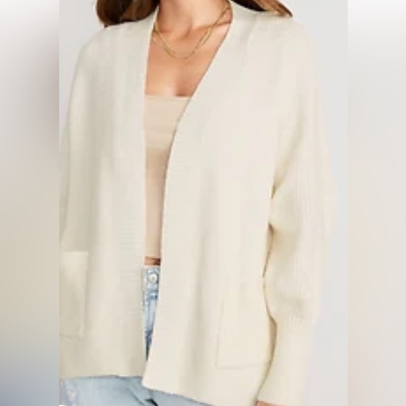 Old Navy Sweaters - Old Navy SoSoft Waffle-Knit Cocoon Sweater In Creme De La Crème Size Large